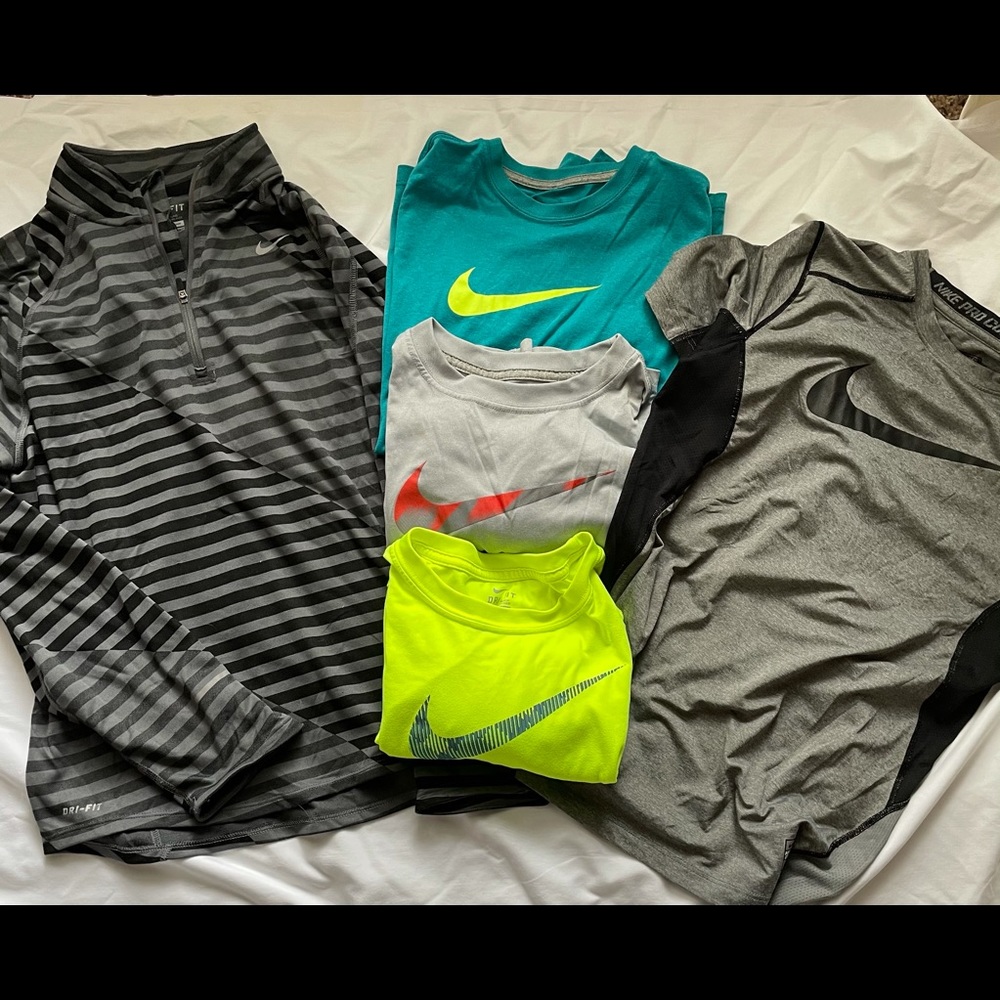5 Nike athletic shirts